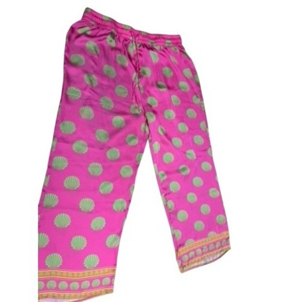 "Show Me Your‎ Mumu" Sleepy Shells Silky Pajama Pants Loungewear PLZ READ SZ L